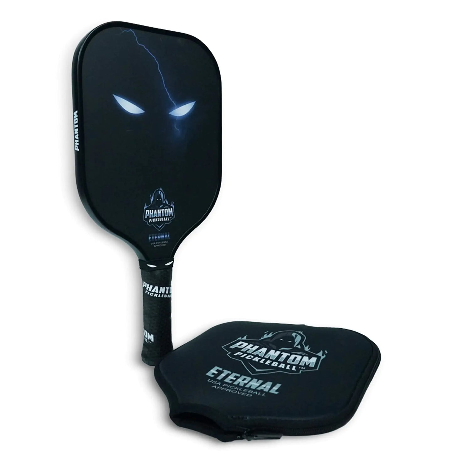 Phantom Eternal Pickleball Paddle – 14mm T700 Carbon Fiber Pickleball Paddle with Pickleball Paddle Cover – USA Pickleball Approved Pickle Ball Paddles for Tournament Professional Players (Steel)